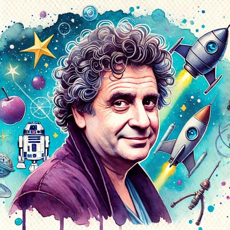 Watercolor fantasy image Douglas Adams