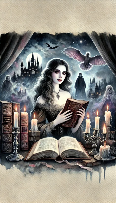 Fantasy Watercolor Image of Chelsea Quinn Yarbro