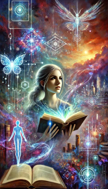 Watercolor fantasy image of Pat cadigan