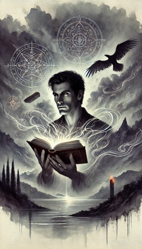 Watercolor fantasy image of Glen Cook