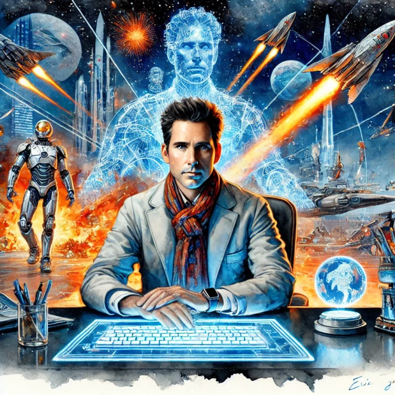 Watercolor fantasy image Eric Nylund