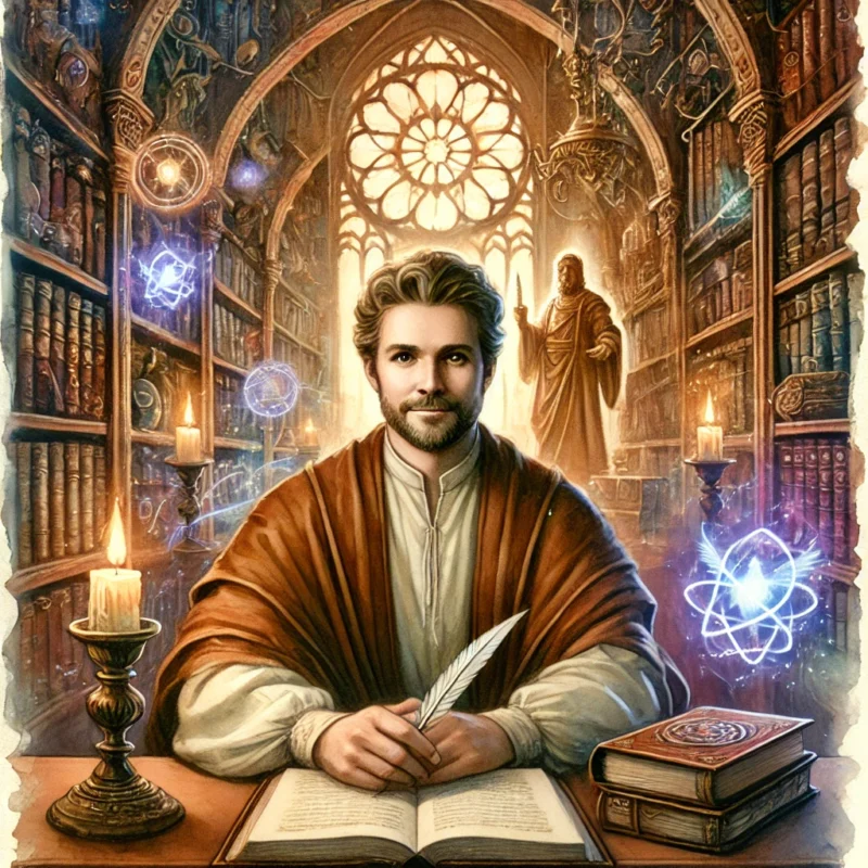 Fantasy Watercolor image of David Eddings