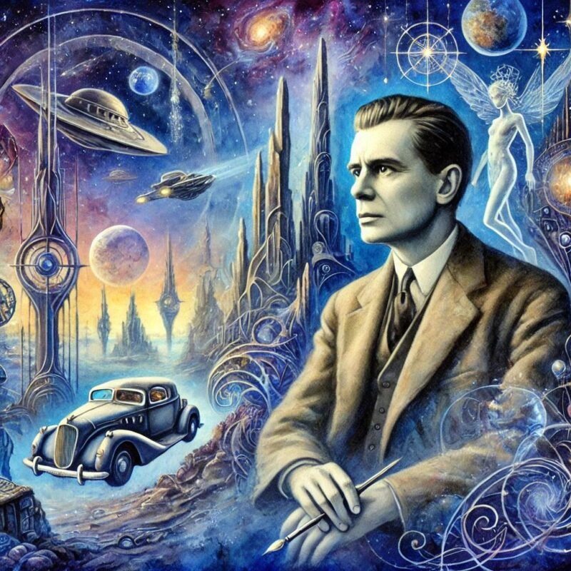 watercolor fantasy image of AE Vogt